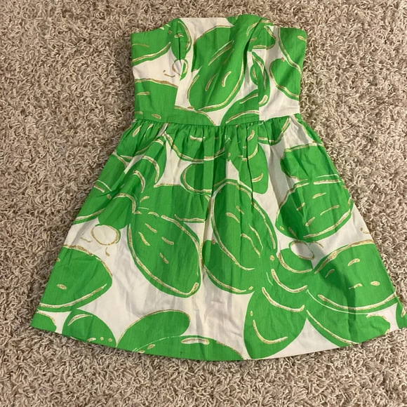 Lilly Pulitzer strapless dress size 2 - Picture 3 of 5